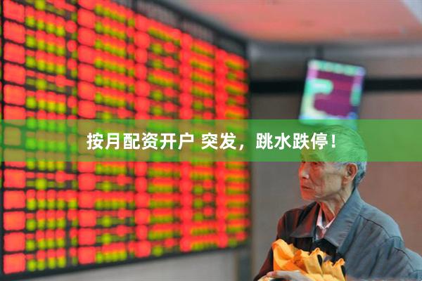 按月配资开户 突发，跳水跌停！
